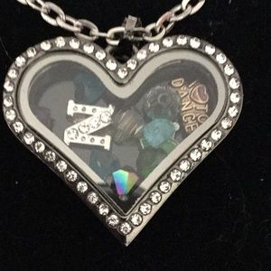 Stainless steel necklace heart shaped locket